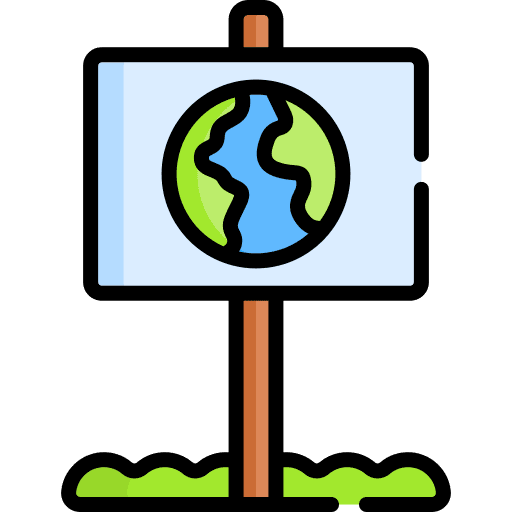 Campaign signage ecology and environment sign icon