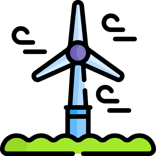 Eolic energy eolic ecology and environment wind energy icon