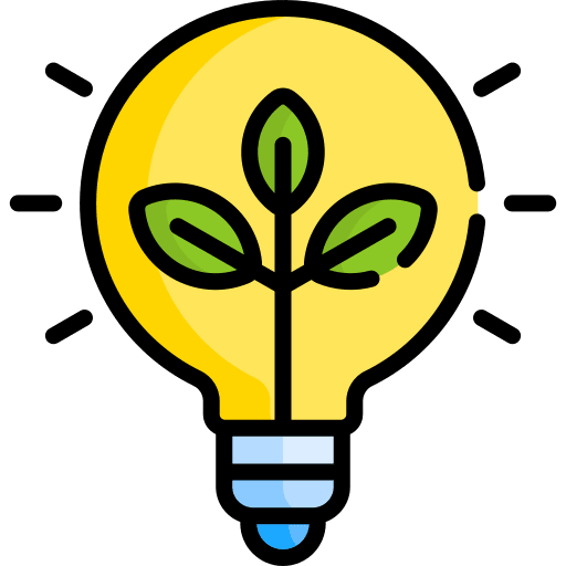 Green energy green light bulb bio energy icon
