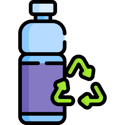 Plastic bottle ecology recycling plastic bin icon