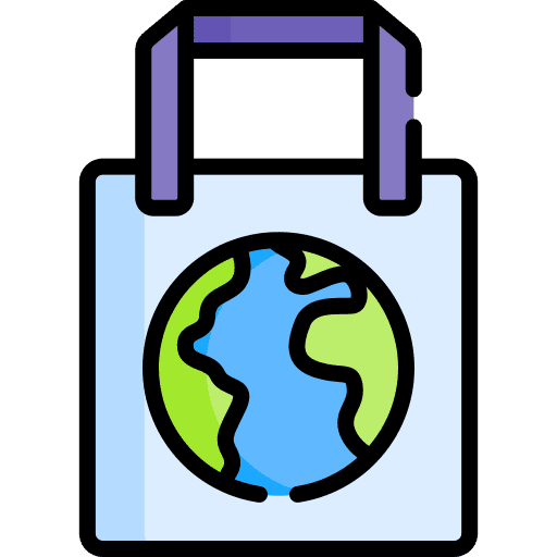 Eco bag leaf ecology sustainability icon