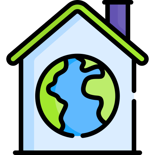 Eco home real estate eco home ecology and environment icon