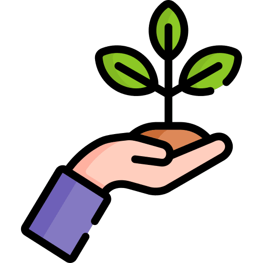 Sprout plant hand agriculture icon