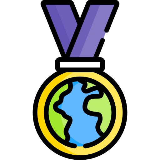 Medal environment ecology and environment planet icon