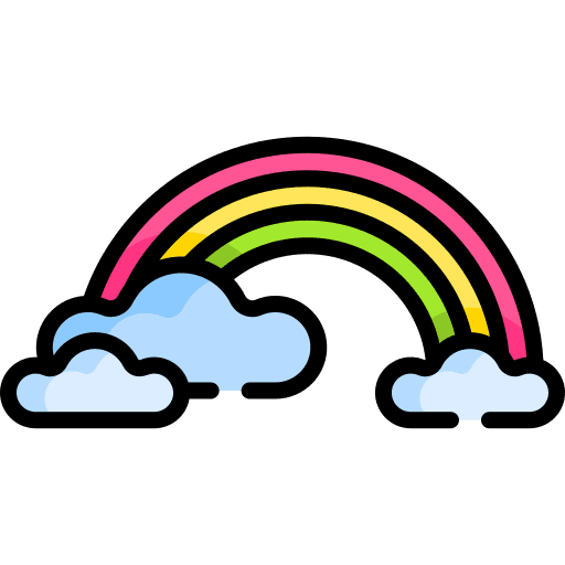 Rainbow climate forecast rainbow icon