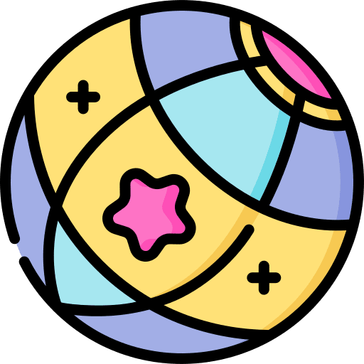 Ball toy childhood kid and baby icon