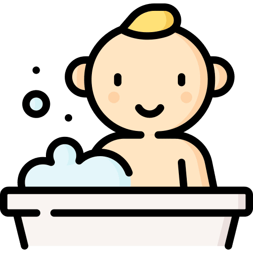 Bathing bathing clean baby icon