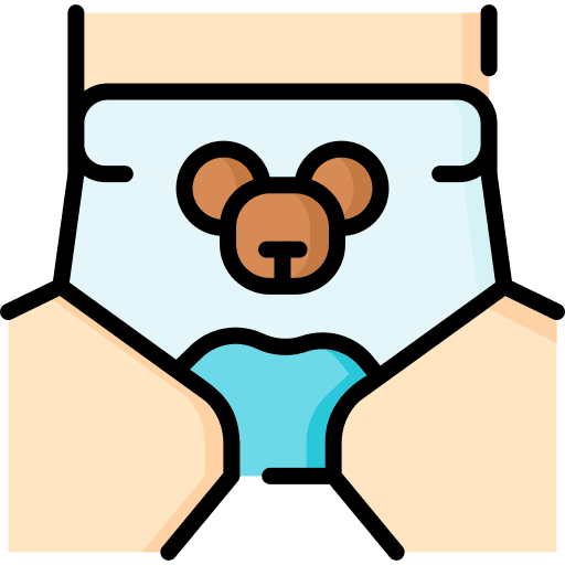 Diapers people kid and baby diapers icon