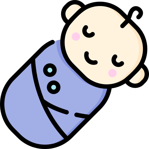 Swaddle kid and baby newborn child icon