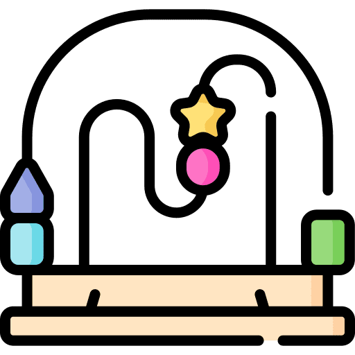 Baby toy beads kid and baby shape toy icon