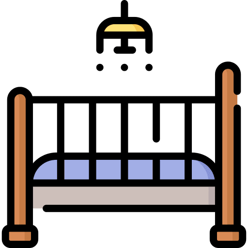 Crib baby crib cot baby bed icon