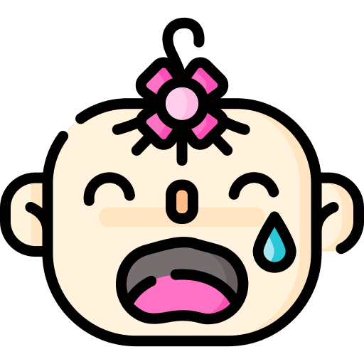 Crying ribbon feelings kid and baby icon