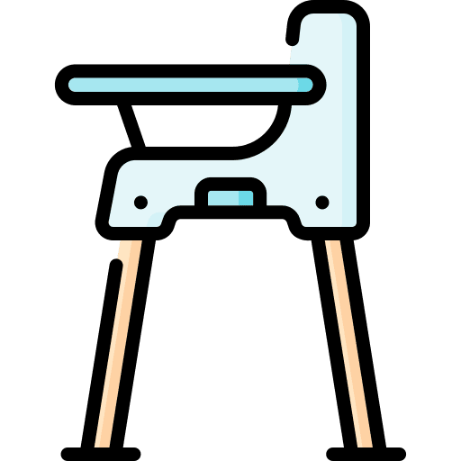 High chair kid and baby seat furniture icon