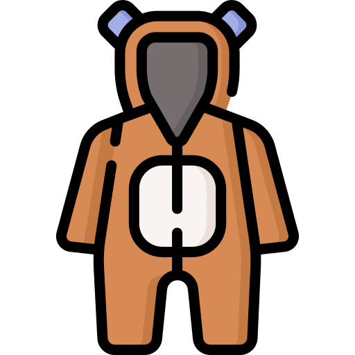Jumpsuit kid and baby bear fashion icon