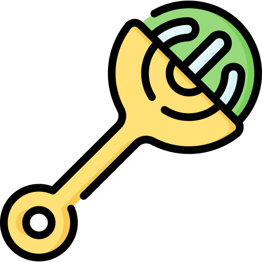Rattle rattle jingle kid and baby icon