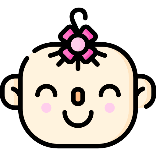 Baby girl baby girl ribbon caucasian icon