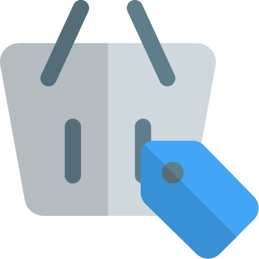 Labeled labeled shopping center commerce and shopping icon