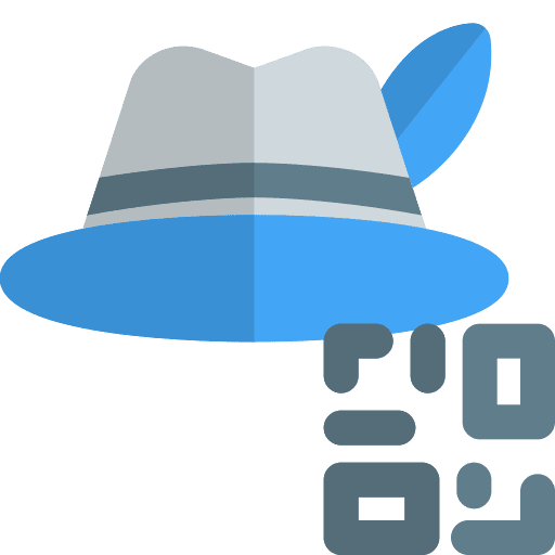 Barcode clothes shopping sunhat icon