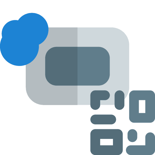 Qr code products commerce cleaning icon