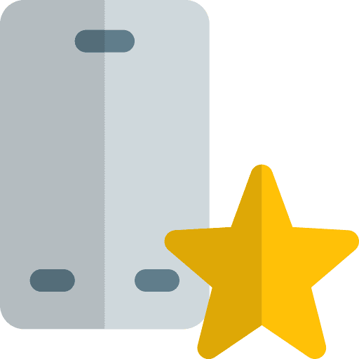 Starred electronics starred cellphone icon
