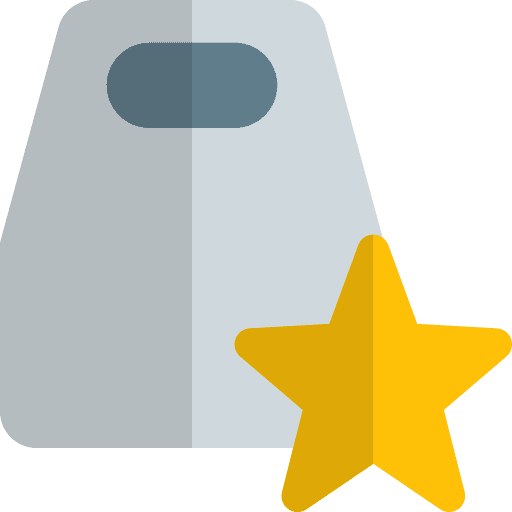 Starred shopping takeaway food and restaurant icon