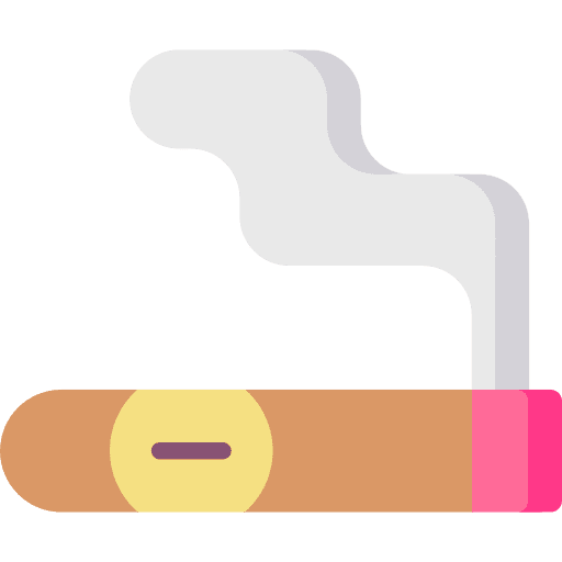 Cigar smoke addiction bad habit icon