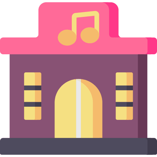 Clubhouse architecture and city dance music icon