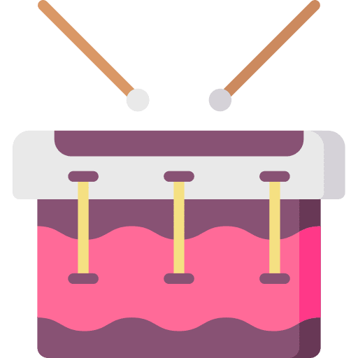 Drum musical instrument drumstick orchestra icon