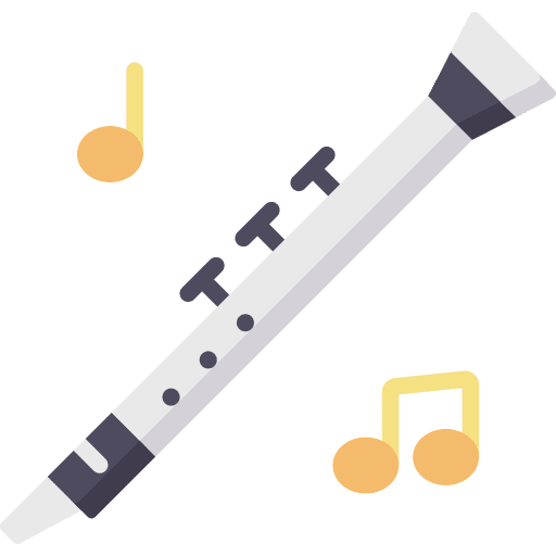 Flute music instrument wind instrument orchestra icon