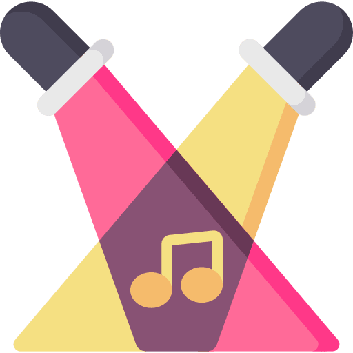 Spotlight theater entertainment lights icon