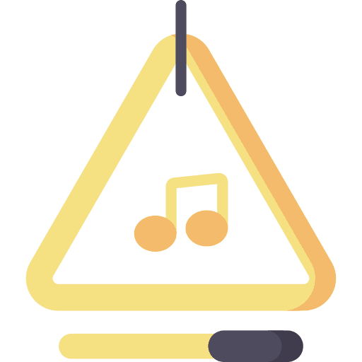 Triangle music and multimedia audio orchestra icon