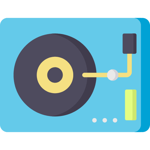 Turntable record player electronics vintage icon