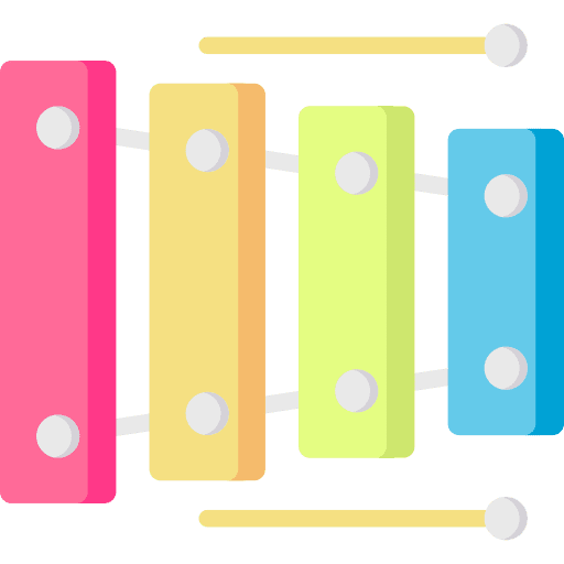 Xylophone music and multimedia percussion instrument orchestra icon