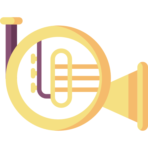 French horn wind instrument french horn music instrument icon