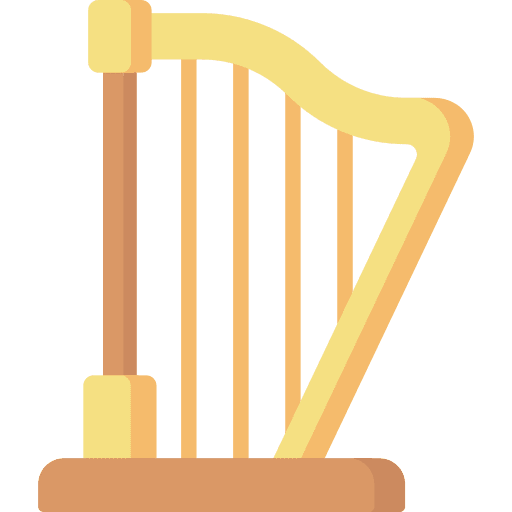 Harp musical instrument orchestra string instrument icon
