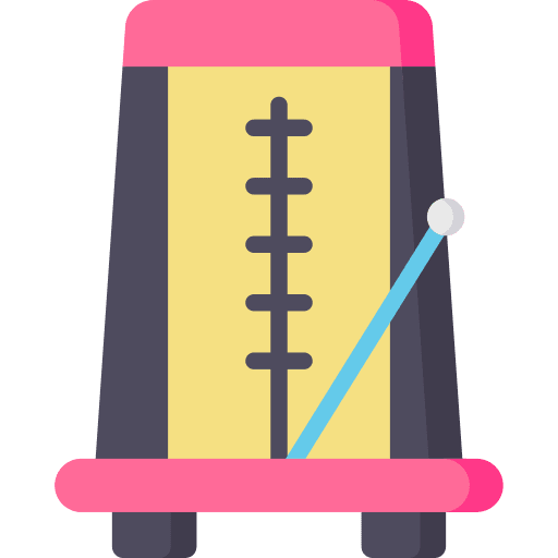 Metronome rhythm tempo music and multimedia icon