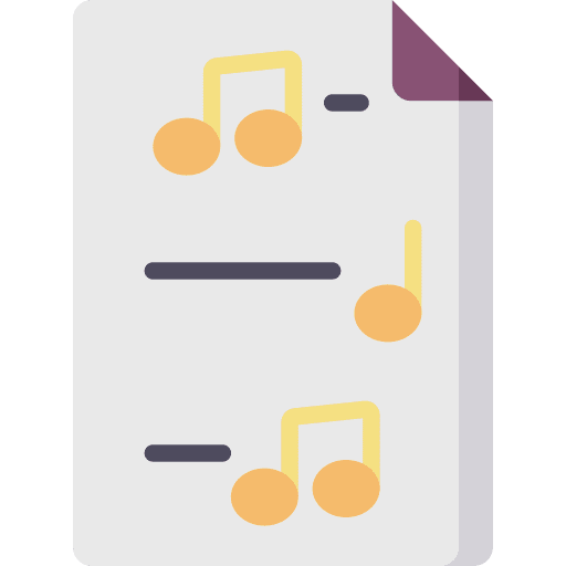 Music sheet notepad quaver score icon