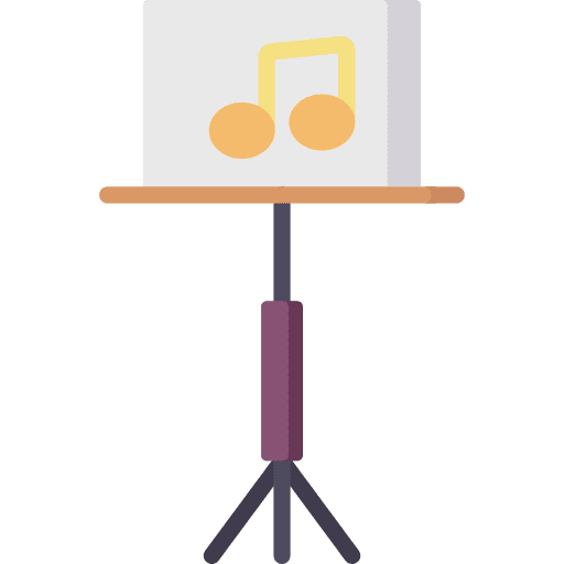 Music stand music and multimedia orchestra music stand icon