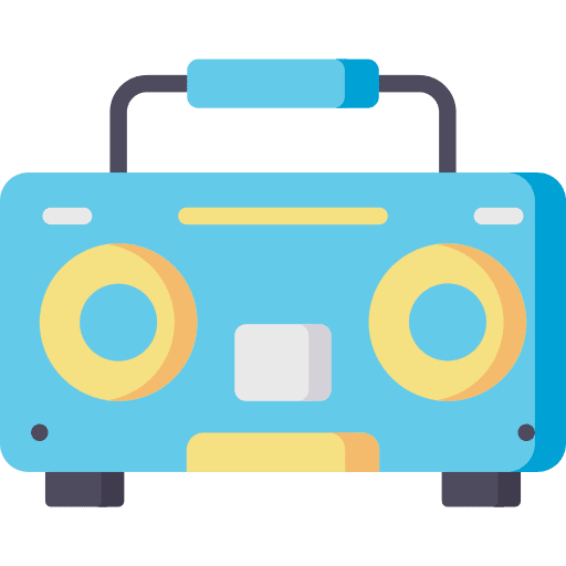 Radio retro cassette player player icon