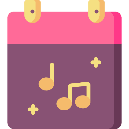 Calendar entertainment music concert icon