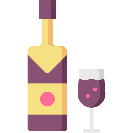 Champagne celebration food and restaurant alcoholic drink icon