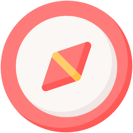 Compass navigation tools and utensils cursor icon