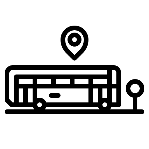 Bus stop urban tracking location icon