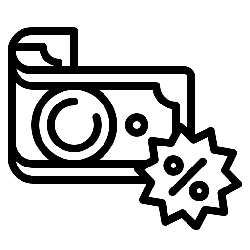 Taxes money discount business and finance icon