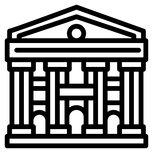 Bank banking building finance icon