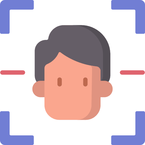 Face recognition face recognition focus user icon
