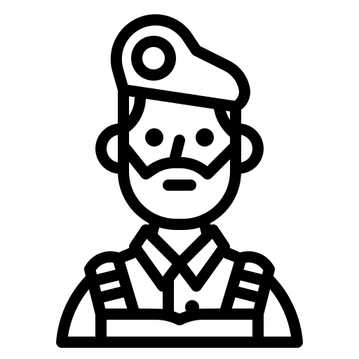 Soldier professions and jobs user male icon