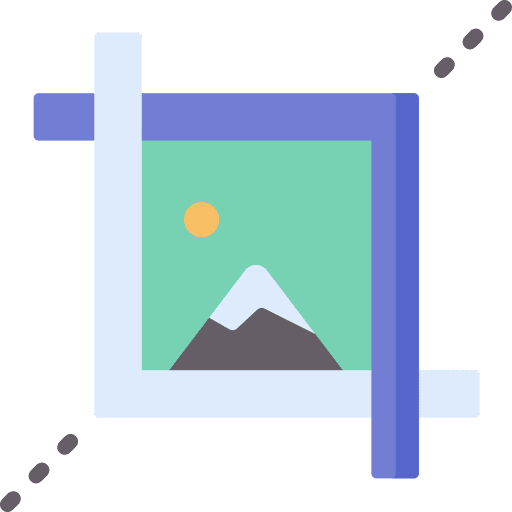 Crop picture interface crop tool icon