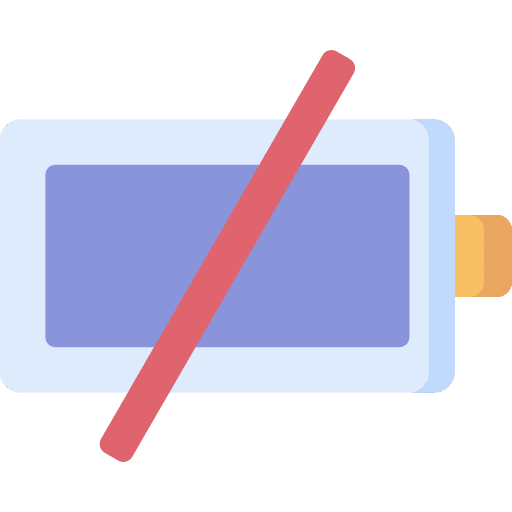 Empty battery battery level electronics user interface icon