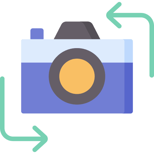 Switch camera circular arrows switch camera interface icon